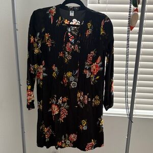 Old Navy Black Floral Dress